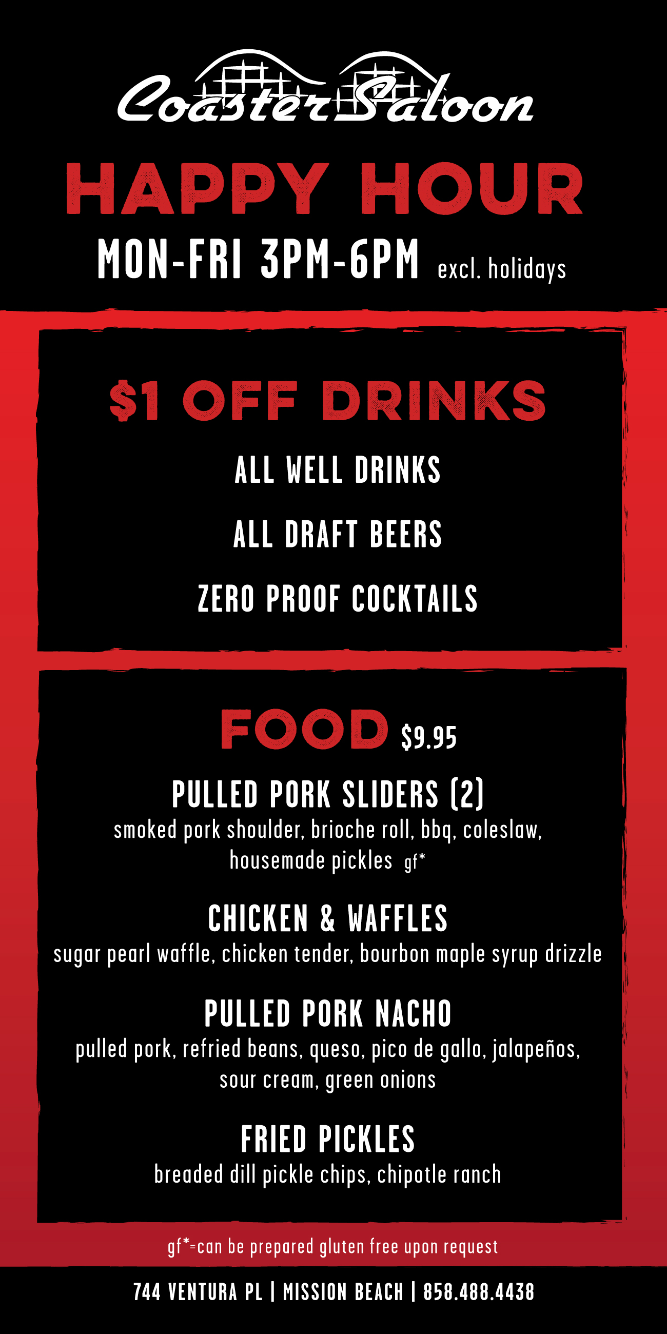 Happenings Coaster Saloon